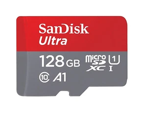 Karta pamięci SanDisk Ultra microSDHC + adapter SD, 100 MB/s, SDSQUAR-128G-GN6MA - Zdjęcie 1 z 5