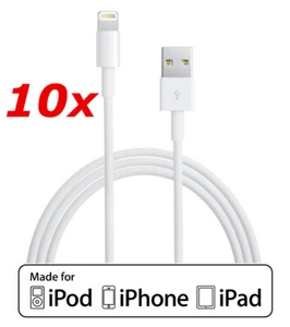 Paquete de 10 cables de carga USB con certificación MFi de 6 ft para Apple iPhone 14 13 12 11 Plus XR - Imagen 1 de 3