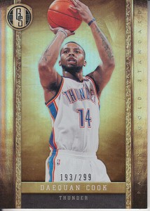 2011-12 Panini Gold Standard Thunder Basketball Card #168 Daequan Cook /299