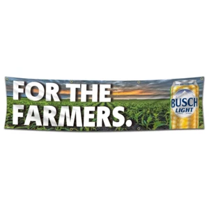 Anheuser Busch Light "Brewed For The Farmers" Tractor Banner Flag - Picture 1 of 2