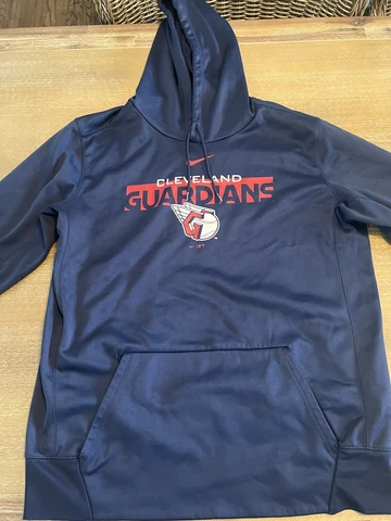 Cleveland GuardianNike Baseball Authentic Hoodie Mens Large Pullover MLB Dri-Fit Cover