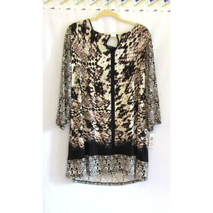 Style & Co Womens 3/4 Sleeve Pullover Blouse Plus 2X Python Print NWT - Picture 1 of 3