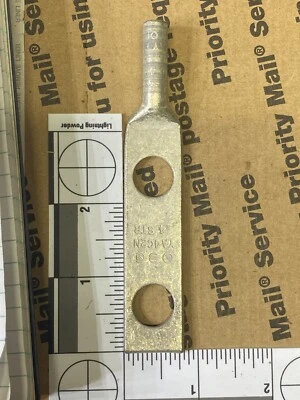 One BURNDY Tin-Plated Copper Compression Lug (YA4C-2N) 4STR - Image 1 of 4