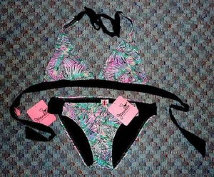NWT $72 MAMBA AUSTRALIA - 2-PC HALTER BIKINI SWIMSUIT - MISSES S - Picture 1 of 2