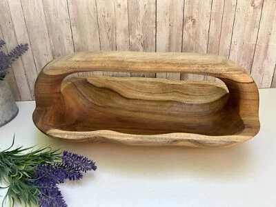 Trug Flower Basket Wooden Garden Vegetable Holder Gardeners Allotment Gardening - Image 1 of 4