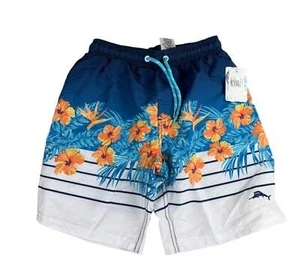 Tommy Bahama Mesh Lined Hawaiian Floral Youth Swim Shorts MSRP 48 NEW - Picture 1 of 9