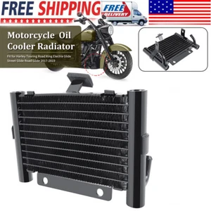 Motorcycle Oil Cooler Radiator For Harley Electra Street Road Glide King 2017-25 - Picture 1 of 12