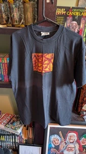 T-shirt vintage anni 90 cinque elementi cinese feng shui grande USA nera DIFETTO - Foto 1 di 9