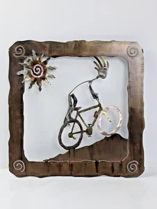 Kokopelli Wandbild Trail Bike Rahmen Cut Out Sunset Swirl Finish Made in USA 33cm - Bild 1 von 6