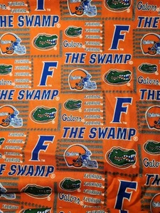 Tela de costura artesanal de algodón naranja University of Florida Gators por yarda NUEVO - Imagen 1 de 2