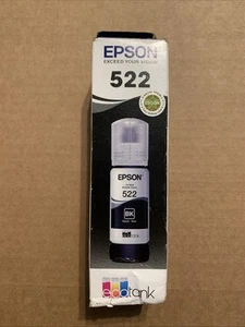 OEM Genuine Epson 522 65mL Black Ink Bottle Brand New Sealed Exp 07/2025 - Bild 1 von 5