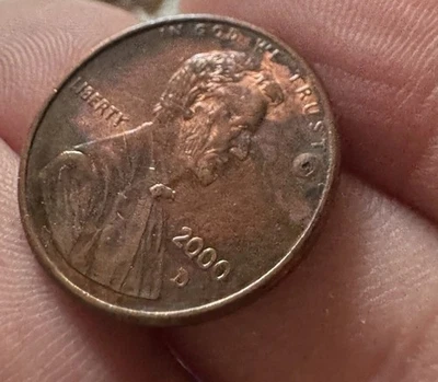 Centavo Lincoln 2000D raro con errores de burbuja Foto 1 de 4