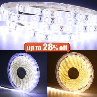 Ultra Bright 12V LED Strip Lights 5630 SMD Waterproof Lamp Warm White Cool White - Image 1 of 4