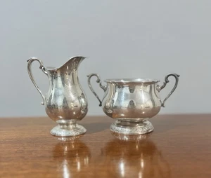 International Silver Co - CAMILLE ROSE - Set zuccheriera e crema 6031 vintage - Foto 1 di 4