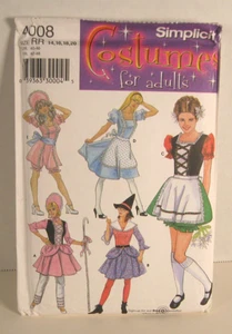 Simplicity 4008 Bo Peep, Witch, Alice, Heidi Costumes Misses' 14-20 Pattern Cut - Picture 1 of 2
