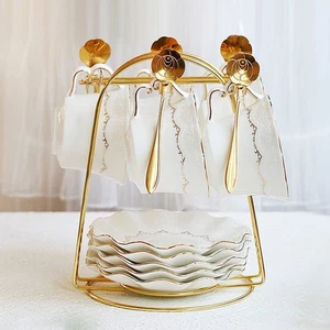 Coffee Cup Stand Holder Display Stand Mug Tea Rack Cup and Saucer Countertop ... - Bild 1 von 6