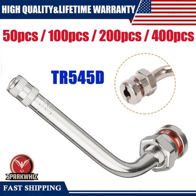 50PCS-400PCS Truck Tire Valve Stems TR545D for New 22.5 & 24.5 Alcoa Aluminum - Image 1 of 4