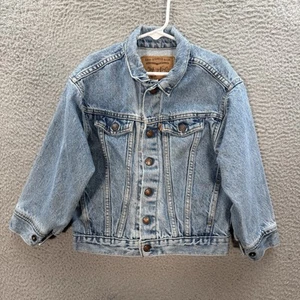 Vintage Levis Jacket Boys 6 Blue Denim Type III Orange Tab Trucker Grunge 90s * - Picture 1 of 12