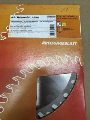 SCHUMACHER+SOHN Schumacher + Sohn HM Kreissägeblatt 250 mm x 30 mm 24 Zähne (WZ ) 2000280