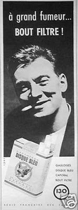 PUBLICITÉ 1959 CIGARETTE DISQUE BLEU GAULOISES CAPORAL BOUT FILTRE - TABAC - Picture 1 of 1