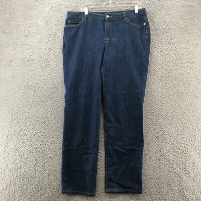 Pantalones de mezclilla Michael Kors cónicos para mujer 14 (actual 37x32) azul tiro medio cremallera mosca Foto 1 de 4