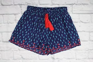 Pull On Shorts, Size Small, Navy with Cactus Print Embroidered - Picture 1 of 9