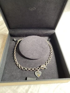 Links Of London Toggle Necklace With Heart Pendant - Picture 1 of 7