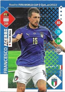 N.209 Acerbi Italia Team Mate - Adrenalyn Xl Road To Qatar 2022 Panini - Imagen 1 de 1