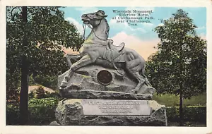 Chattanooga Chickamauga Park Wisconsin Monument TN vecchia cartolina LP88 - Foto 1 di 2