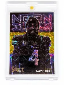 Panini Select Neon Icons Gold Prizm #5 2022 Dalvin Cook/10 Minnesota Vikings - Imagen 1 de 3