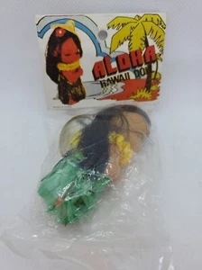 Muñeca Bailarina Hula Aloha Hawaii Años 60 De Colección Nueva en Paquete Original Falda Verde - Imagen 1 de 4