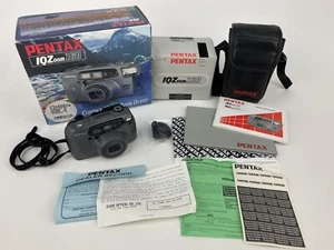 Vtg Pentax IQZoom 160 35mm Point & Shoot Film Camera W/Case, Manuals, Box TESTED - Picture 1 of 12