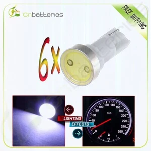 6x Super White Wedge 6000K 58 70 58 73 74 T5 Dashboard Gauge COB LED Bulb Light - Picture 1 of 7
