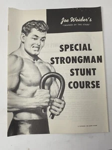 Vintage 1959 Joe Weider Bodybuilding Booklet Strongman Stunt Course Guide - Picture 1 of 6