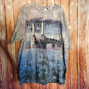 Vintage Pink Floyd Shirt Mens XL Liquid Blue Tie Dye Animals Album Promo Y2K USA - Picture 1 of 12