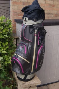 BIG MAX 14.0 Waterproof  Women Cart/Trolley 15 Dividers 9 Pockets Pink Trim - Picture 1 of 10