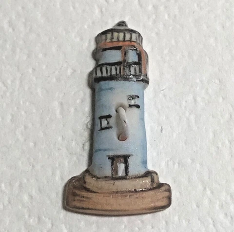 Lighthouse Porcelain Ceramic Button Cover