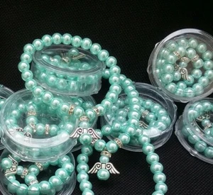 10 Baby Shower Favors Bracelet Rosaries,Gift,Recuerdos,niña,Quince,Girl,Party - Picture 1 of 10