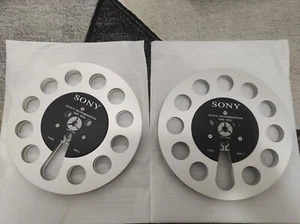 1 Pair 7'' SONY Tape Reel Silver Aluminum for Reel to Reel Empty Take up Reel - Picture 1 of 9