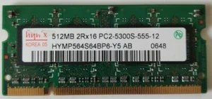 SCHEDA MEMORIA RAM  DDR2 HYNIX 512MB 2Rx16 PC2-5300S-555-12  - Foto 1 di 1