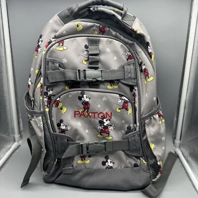 Mochila mediana Pottery Barn niños niños monograma PAXTON Mickey Mouse Disney gris Foto 1 de 4