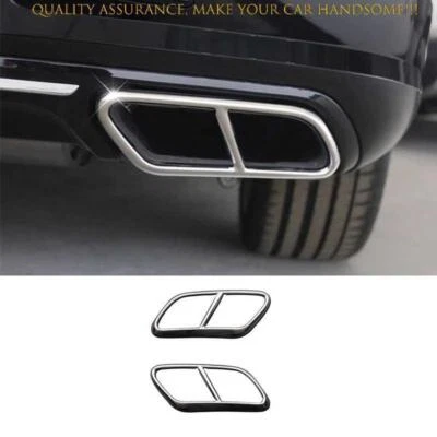 For Volvo XC60 2018-21 Silver stainless Rear Tail Exhaust Muffler Tip Pipe Frame - Image 1 of 4