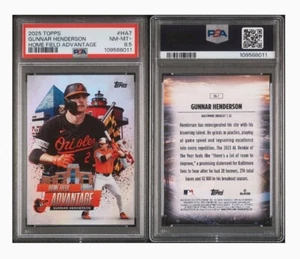 2025 TOPPS SERIES 1 #HA-7 GUNNAR HENDERSON HOME FIELD ADVANTAGE CASE HIT PSA 8.5 - Picture 1 of 1