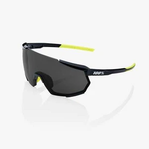 100% Racetrap 3.0 Gloss Black Cycling Sunglasses, Smoke Lens - Picture 1 of 3