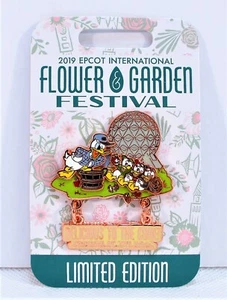 Disney Epcot Flower & Garden Festival 2019 Donald Nephews Colgante Pin 3D LE 4000 - Imagen 1 de 1