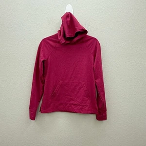 Primary Heather Pink Pullover Hoodie Sweatshirt with Thumbholes Girls size 14 - Picture 1 of 5