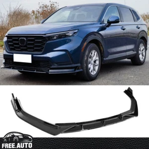 Front Bumper Lip For 23-25 Honda CR-V EX EX-L LX 4DR IKON Spoiler PP Gloss Black - Picture 1 of 9