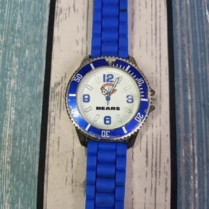 ewatchfactory Chicago Bears Watch NFL Blue Band Blue Face Rubber Band NO BATTERY - Picture 1 of 8