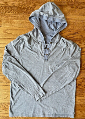 Michael Kors pullover con cappuccio blu a righe manica lunga uomo grande KF45C6509E