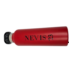 h2go Red Lid 24 oz "Nevis '23" Logo Stainless Steel Water Bottle Tumbler Thermos - Picture 1 of 6